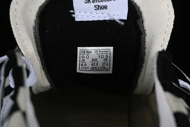 All categories Vans Vans series Vans Mid Vans China Vans Sk8-Mid black and white checkerboard mid-top casual sneakers VN0A391FQXH